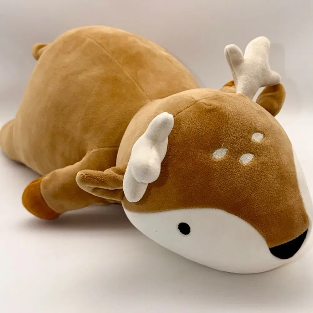 Pillowfort Brown Deer Weighted Plush Throw Pillow 20” Kids Sensory - Picture 1 of 4